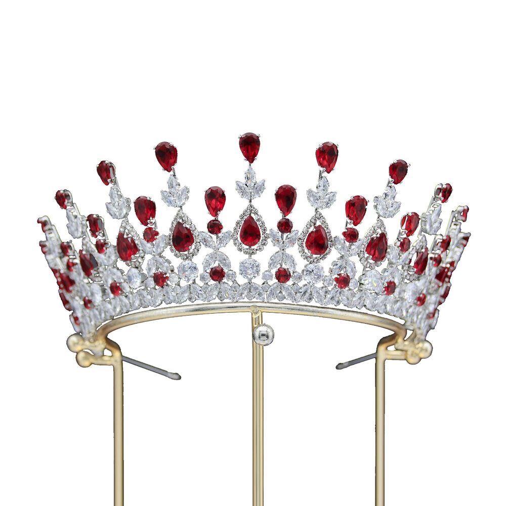 2752 CZ Crystal Princess Wedding Tiaras for Bride Zircon Birthday Crowns